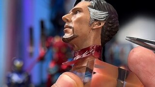 Play with a mini Doctor Strange head sculpture that is perfectly restored