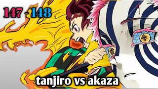 TANJIRO VS AKAZA RIVIEW MANGA KIMETSU NO YAIBA CHAPTER 147 -148