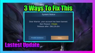 Unbanned Your Mobile Legends Account Using These 3 Easy Ways