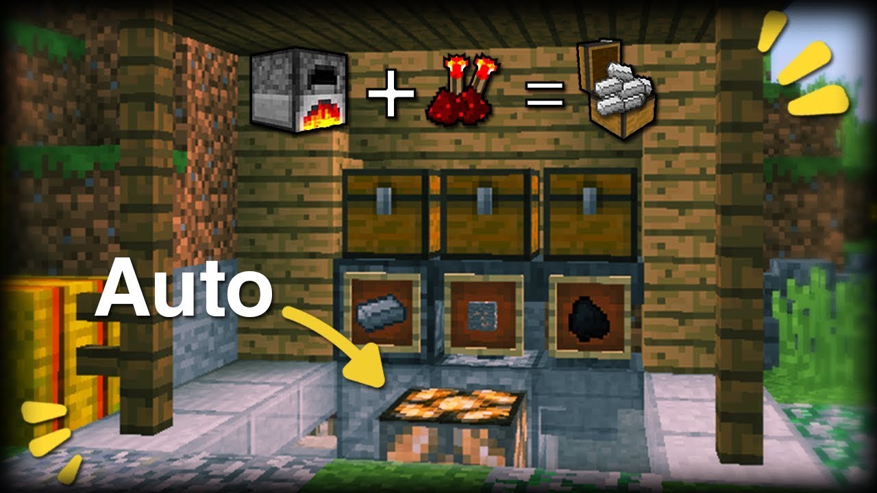 CARA MEMBUAT SMALL AUTO FURNACE - MINECRAFT INDONESIA - Bstation
