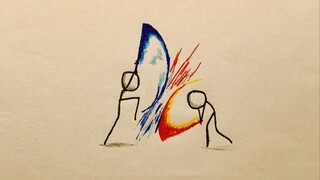 [Lukisan Stickman Balik Tangan] Kelas Enam Ekstrim