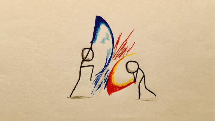 [رسم رجل العصا بقلب اليد] الصف السادس المتطرف
