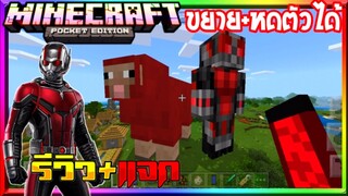 มายคราฟรีวิว+แจกแอดออนมอดแอนท์แมน ทำให้ตัวใหญ่และเล็กลงได้ Minecraft pe AntMan Addon 1.14+