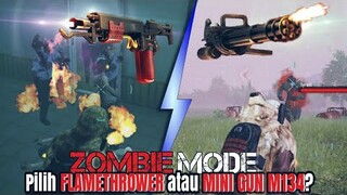 PUBG MOBILE - SOLO vs SQUAD ZOMBIE Mode - FlameThrower & MiniGun M134 Game