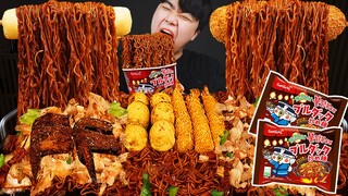 ASMR MUKBANG 불닭볶음면 & 치즈 핫도그 & 양념 치킨먹방! FIRE Noodle & FRIED CHICKEN & CHEESE HOT DOG EATING SOUND!