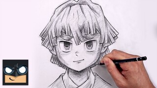 How To Draw Zenitsu | Demon Slayer Sketch Tutorial