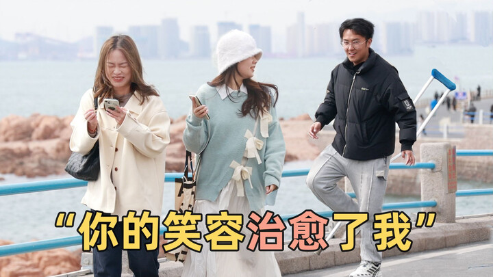 He throws away his crutches and tells the girl, “Your smile has healed my leg!” Everyone’s reactions