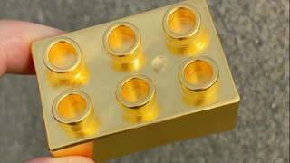 It's so cool to build Lego with gold