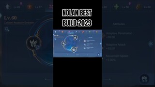 NOLAN BEST BUILD 2023 #shorts #mlbb