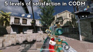 5 levels of satisfaction in CODM