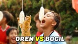 LUCU BANGET.! Kucing Oren dan Bocil Ikut Lomba Makan Kerupuk, Endingnya Ngakak! Lomba Agustusan 2023