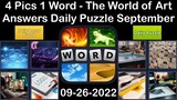 4 Pics 1 Word - The World of Art - 26 September 2022 - Answer Daily Puzzle + Bonus Puzzle