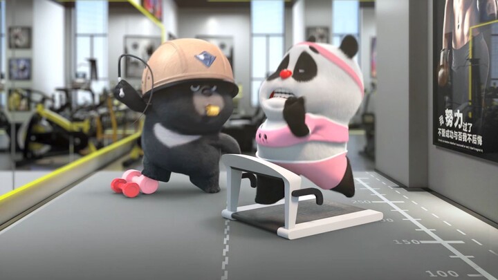 You need a coach like Dundun Panda  Cartoon Work out  Happiness and Laugh