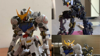 Modifikasi hubungan bahu dan lengan Gundam Berdarah Besi HG, ditambah lukisan pena