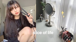 Slice of Life: Redoing Room & Desk, Cafes, Meltdowns, Baking, Studying, College Student Vlog