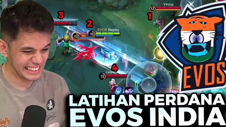 Latihan Perdana full ROSTER EVOS INDIA!! Membangun Chemistery!! - Mobile Legends