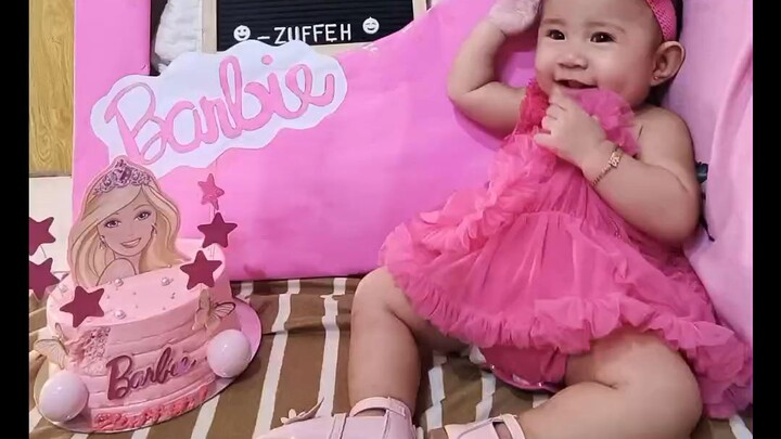 my little baby cousin in a barbie costume