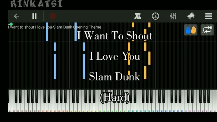 Slam Dunk Theme Song - I Want To Shout I Love You ( Hard ) | piano tutorial