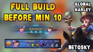 Full Build Before Min 10 - Top Global Harley Betosky | Mobile Legends