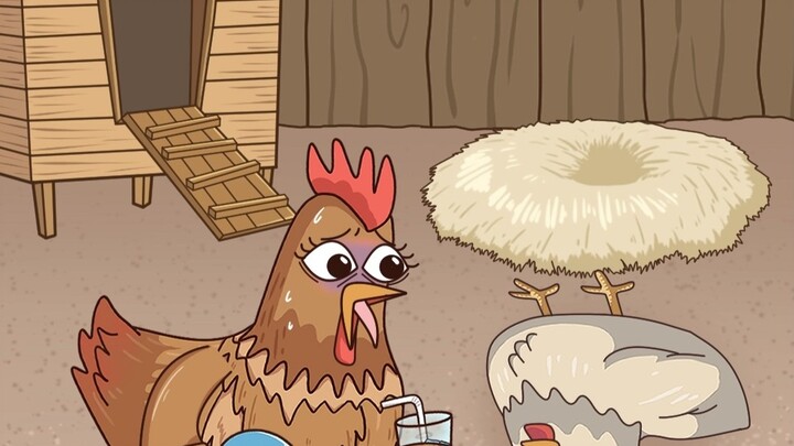 The weather is too hot, chickens also need to protect themselves from the heat.