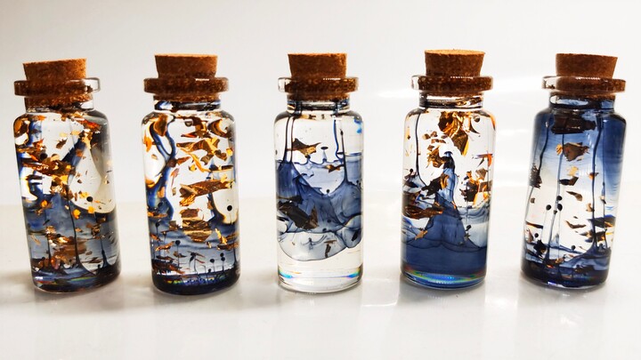 [Epoxy Resin Art] Wishing Bottle with Gold Foil