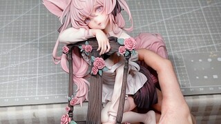 【烘山芋制作】初投稿！来发一下之前制作滴手办，兔兔弗洛瓦！｜展示视频gk模型｜涂装