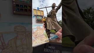 Painting "Zoro" ONE PIECE Statue in Japan