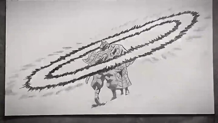 爆肝18000分钟手绘鬼灭之刃手翻画