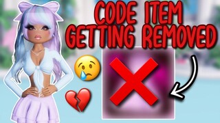 THIS CODE ITEM IS GETTING REMOVED TOMORROW?! | Roblox Dress To Impress