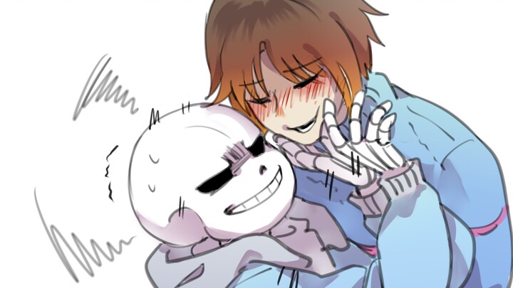 【 undertale ต้นฉบับที่เขียนด้วยลายมือ】（Micro rot）Super Psycho Love (frisk×sans)