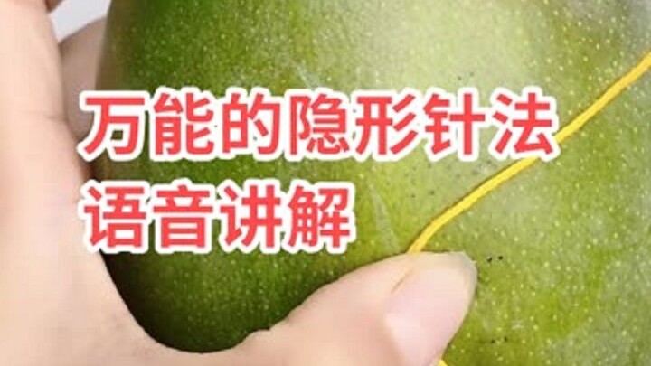万能的隐形针法，语音讲解