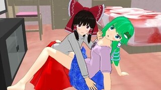 【东方MMD】甜辣的百合接吻【绅士巫女组】