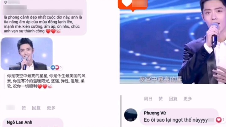 Saat saya menonton Xiao Zhan menyanyikan "Bintang Paling Terang di Langit Malam" di Vietnam, berat b