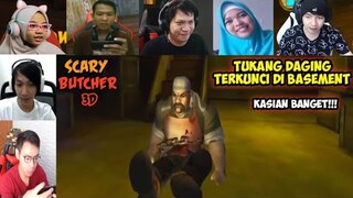 REAKSI GAMER NGEPRANK TUKANG DAGING TERKUNCI DI BASEMENT | Scary Butcher 3D Indonesia