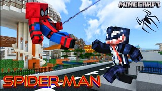 New !! Addon Spiderman Minecraft - Akhirnya kita Jadi Superhero Marvel
