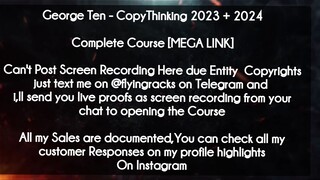 George Ten course  - CopyThinking 2023 + 2024 download