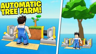 AUTOMATIC TREE FARM In Roblox Stranded! *Insane!*