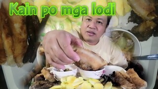 TANGHALIAN / PORK LETCHON KAWALI / TINOLANG MANOK / PORK KINILAW / PINIRITONG TALONG / TURON / MANGO