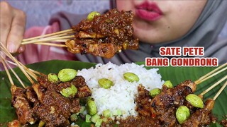 ASMR SATE AYAM BANG GONDRONG PAKAI PETE GORENG | ULUL ASMR MUKBANG INDONESIA