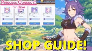 HOW TO OPTIMIZE YOUR SHOP COINS!!! ALL GLOBAL SHOPS GUIDE!! [Timestamps] (Princess Connect! Re:Dive)