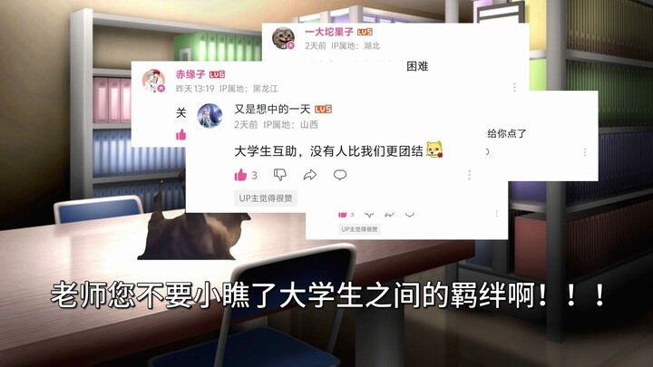 老师您不要小瞧了大学生之间的羁绊啊！！！【猫meme】