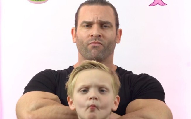 Father and Son Lock Horns