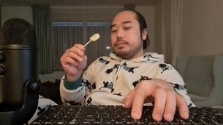 ASMR EATING LOLLIPOP + KEYBOARD TYPING SOUNDS & CRAZY GUY ROLEPLAY