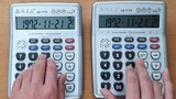 Memainkan Flower Dance dari DJ Okawari dengan 2 kalkulator
