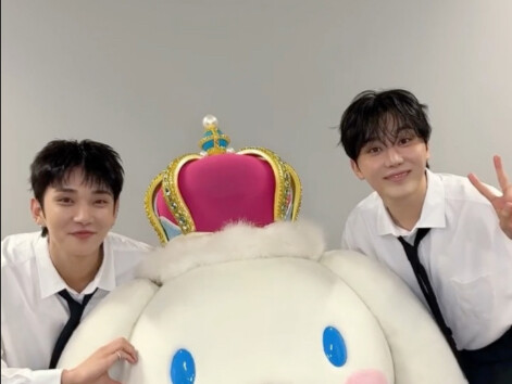 250807 Hwang Chi-yeul, Woo Seung-kwon, and Cinnamoroll’s “Not Alone” challenge – SEVENTEEN