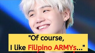 Here’s BTS’s Suga’s Honest Opinion About Filipino ARMYs (Philippines is must number army #1)