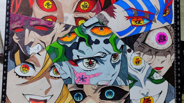 Drawing All Uppermoon Demons | Kimetsu no Yaiba