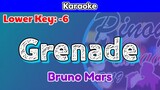 Grenade by Bruno Mars (Karaoke : Lower Key : -6)