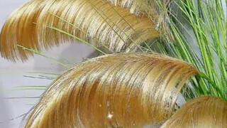 สอนขั้นเทพแบบละเอียดยิบสำหรับทำต้นกกยาวพิเศษ แค่มีมือก็ทำได้! สีทองหรูหรา