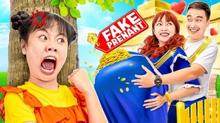 Daddy! Stepmother Is Fake Pregnant - Funny Stories About Baby Doll Family